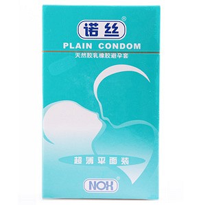 诺丝天然胶乳橡胶避孕套(超薄平面装)