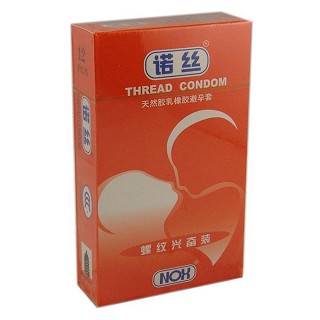 诺丝天然胶乳橡胶避孕套(螺纹兴奋装)