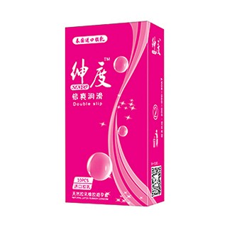 绅度白金系列倍爽润滑安全套(汇通乳胶)