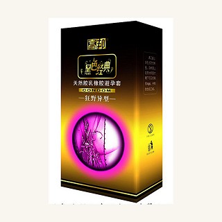 高邦黑色经典狂野异型安全套(紫竹乳胶)