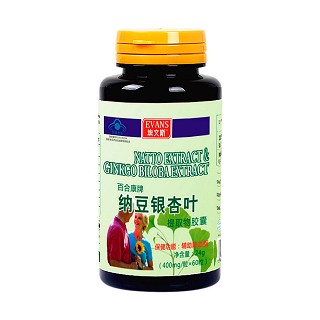 埃文斯纳豆银杏叶提取物软胶囊(加州阳光)