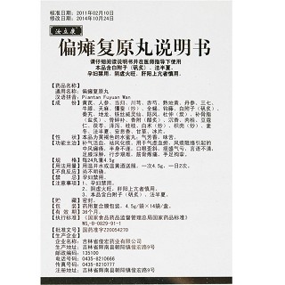 偏瘫复原丸(4.5g*14袋/盒)
