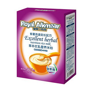 皇家丫克玛 紫薯燕麦助长配方草本优乳营养米粉(丫克玛)