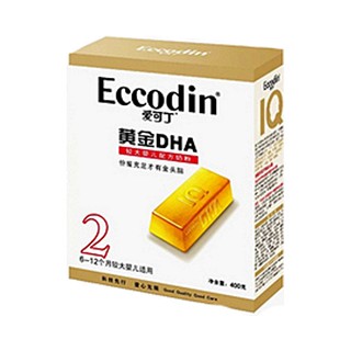 爱可丁 黄金dha较大婴儿配方奶粉2段(索康)
