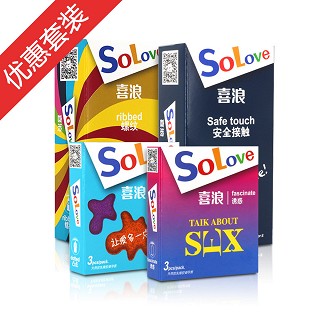 喜浪安全套安全接触12只+螺纹型12只+诱惑3只+凸点3只组合装30只(优立德)