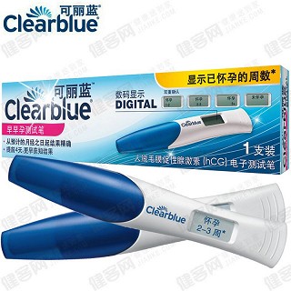 clearblue可丽蓝早早孕电子测试纸/笔测孕验孕棒可数码怀孕周数jc(美艾利尔)