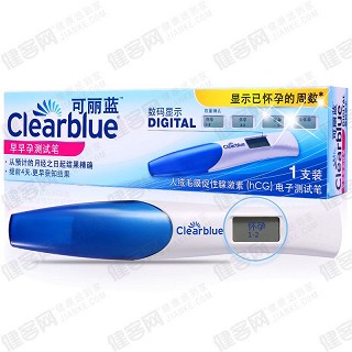 clearblue可丽蓝早早孕电子测试纸/笔测孕验孕棒可数码怀孕周数jc价格