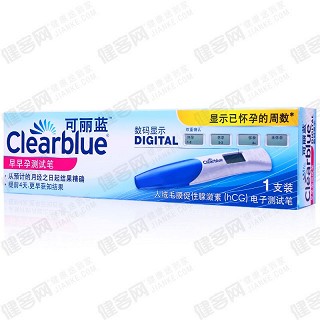 clearblue可丽蓝早早孕电子测试纸/笔测孕验孕棒可数码怀孕周数jc(美艾利尔)