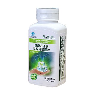 梵谛诺健康之源牌铁锌钙咀嚼片(健鸣春)