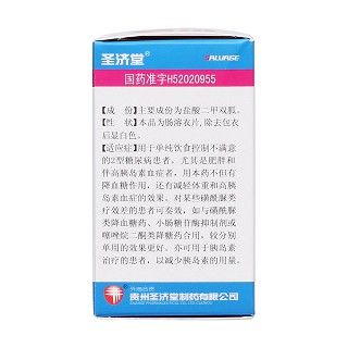 盐酸二甲双胍肠溶片(圣济堂)