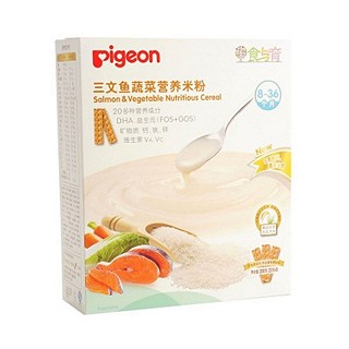 贝亲pigeon宝宝辅食三文鱼蔬菜营养米粉(金祥)