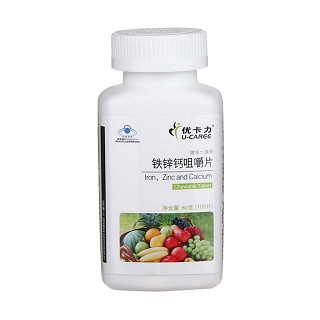 优卡力 百合康牌钙铁锌咀嚼片