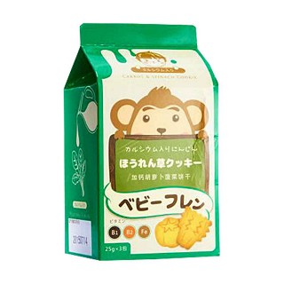 宝乐友婴儿磨牙饼干加钙胡萝卜菠菜饼干(环宇开发生计)