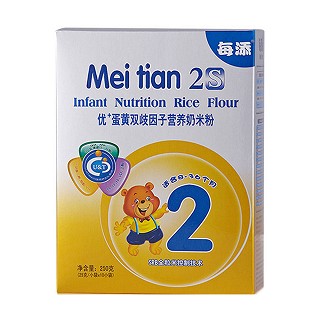 每添2段优加蛋黄双歧因子营养奶米粉(培芝)