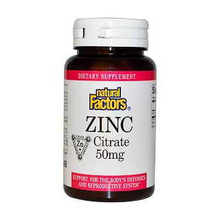 natural factors 柠檬酸锌膳食补充片(natural)