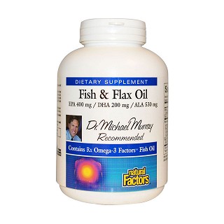 natural factors 鱼和亚麻油软胶囊 300粒(natural)