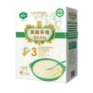 雅因乐果正品蔬多维3段有机营养米粉米糊(广来健康)