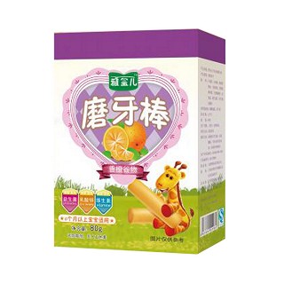 雅玺儿婴儿香橙谷物磨牙棒(好娃娃)