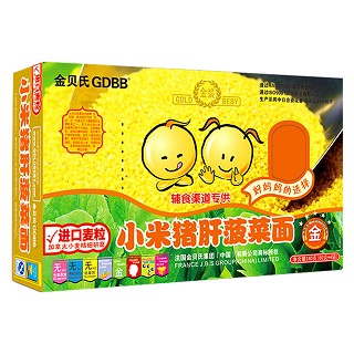 金贝氏辅食婴幼儿小米猪肝菠菜面(君盛)