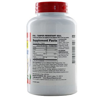 mason vitamins super calcium 600+d3 chewable(mason)