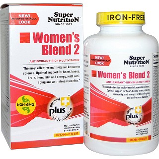 super nutrition 女性抗氧化剂与多种维生素复合片 不含铁 260片(super)
