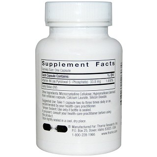 thorne research 吡哆醛5'-磷酸素食胶囊(thorne)
