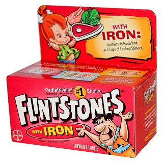 flintstones 儿童多种维生素咀嚼软糖 水果口味(flint)