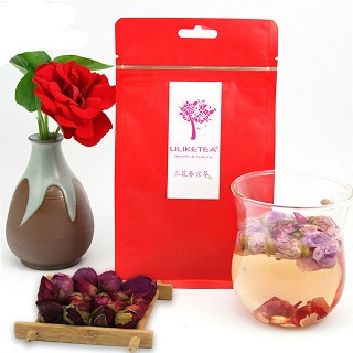 uliketea 组合花茶(重瓣红玫瑰)