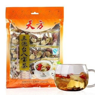 天方茶叶 三泡台 八宝茶(400克)