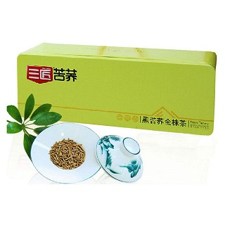三匠 黑苦荞 全株茶全胚芽型 礼盒 铁盒(三匠苦荞科技)