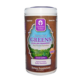 genesis today 绿色食品粉 含亚麻籽和螺旋藻(genesis)