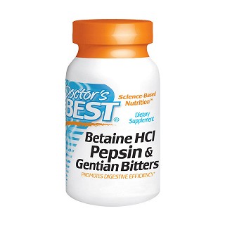 doctor's best 盐酸甜菜碱胃蛋白酶与龙胆根液胶囊(doctors)