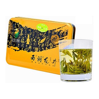 中狮 西湖龙井 一级茶 小黄铁盒装(50g)