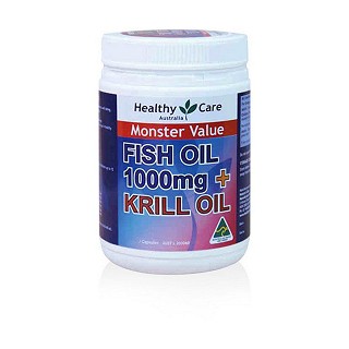 healthy care 深海鱼油+ 磷虾油胶囊(400粒)