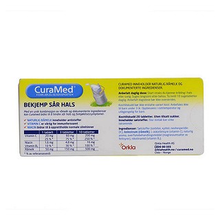 curamed 柠檬润喉糖(orkla)