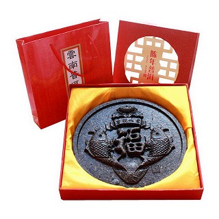 滇湘 工艺茶摆件 普洱茶饼(年年有余)