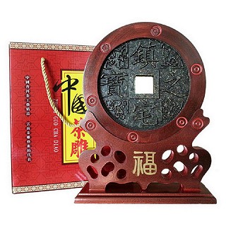 滇湘 工艺茶雕摆件 普洱生茶饼(镇宅之宝)