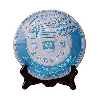 大益 2008年五彩孔雀之勐宋茶山 普洱茶生茶(大益)