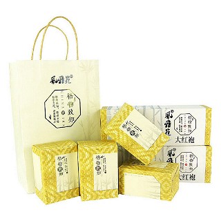 风雅苑 格物致知礼盒装大红袍茶叶(白盒金袋)