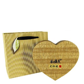 风雅苑 心形礼盒大红袍(棕盒黑袋)
