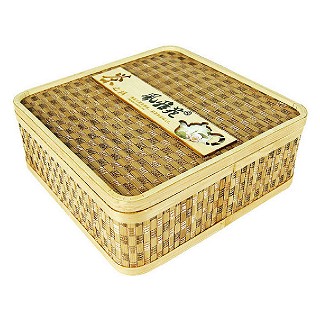 风雅苑 方形手工竹礼盒大红袍(白袋)