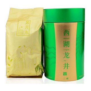 聚芳永 二级雨前龙井 头采春茶(铁罐装-深绿)