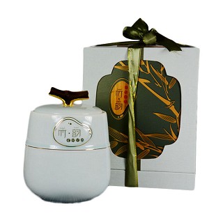 吉妮茗香 竹韵陶罐礼盒包装 正山小种红茶(新会冈州陈柑)