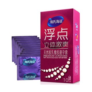 海氏海诺天然胶乳橡胶避孕套(浮点立体激爽)
