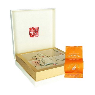 风雅苑 品藏礼盒装金骏眉茶叶(白盒橙袋)