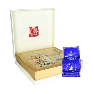 风雅苑 品藏礼盒装金骏眉茶叶(白盒靛袋)