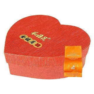 风雅苑 心形礼盒装金骏眉茶叶(红盒橙袋)