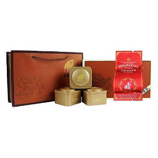 风雅苑 私房茶礼盒装金骏眉(棕盒朱袋)