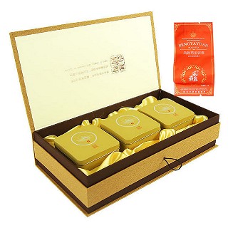风雅苑 难得壶图礼盒装金骏眉(金盒红袋)