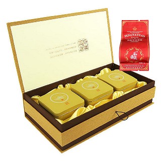 风雅苑 难得壶图礼盒装金骏眉(金盒朱袋)